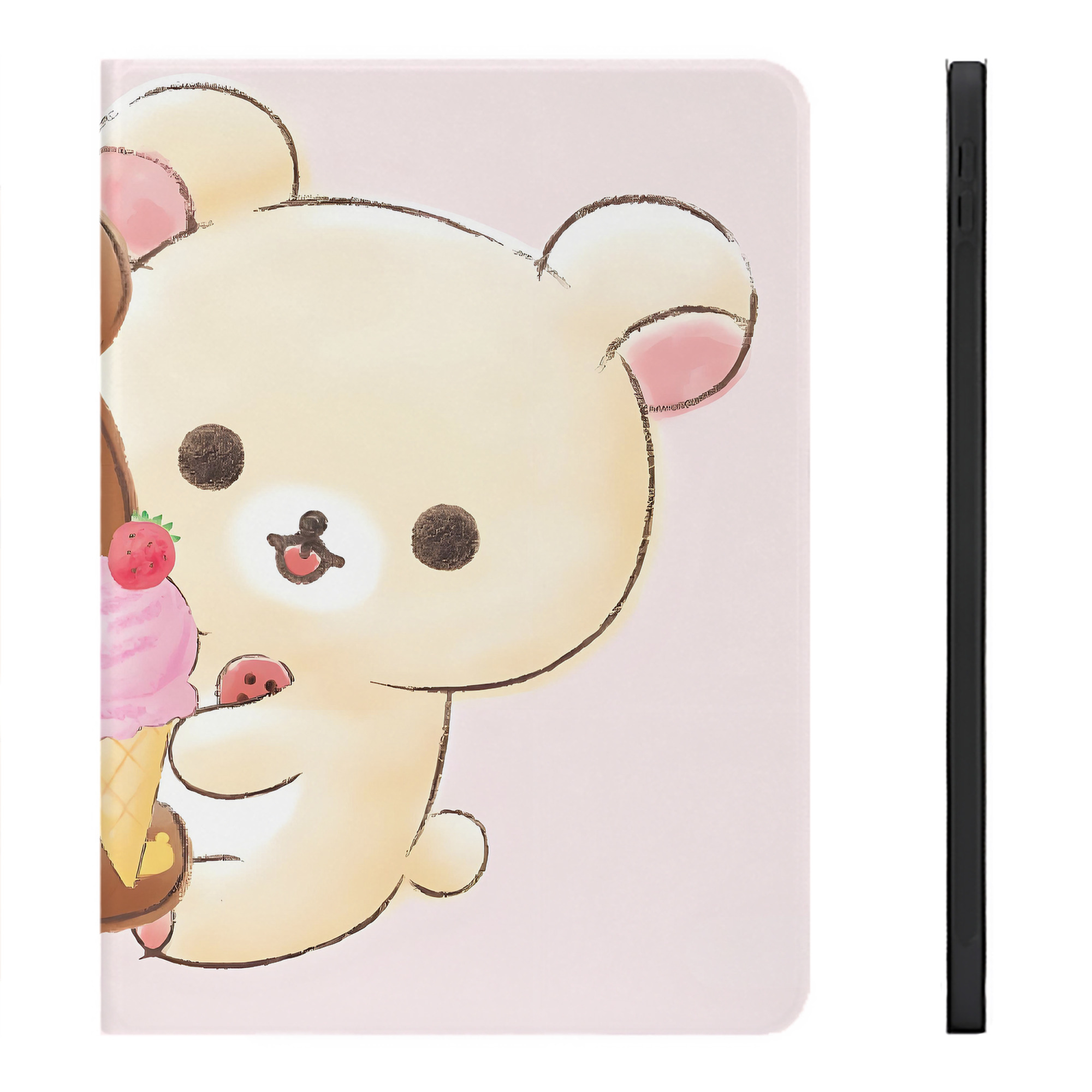 （画像用） リラックマ リラックマ キイロイトリ Rilakkuma Korilakkuma Kiiroitori IPadケース ペンホルダー付き ブックスタイルデザイン